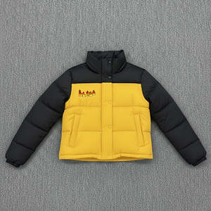 Blouson matelassé de haute qualité, style décontracté hip-hop, blouson matelassé d'hiver bicolore, léger, logo personnalisé, fabricants de blousons matelassés. - Product Image 1