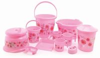 Ensemble d'accessoires de salle de bain manuels en plastique Tulip, modernes, écologiques, durables, de qualité supérieure, multi-usages, plusieurs couleurs, pour la maison
