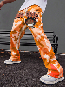 Custom Striped <b>Jogger</b> Sweatpants Sweat Track <b>Stacked</b> Pants for Men Flared Wide Leg Baggy Sweatpants Jogging Sweatpants - Product Image 5