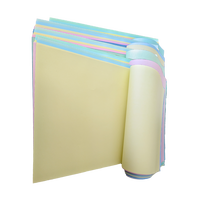 Papier autocopiant NCR en pâte de bois 2-6 plis 55/60 g/m² CF CFB CB, feuilles de papier pour ordinateur, couché recto-verso, options multicolores