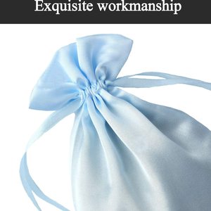 Bolsas de regalo con cordón para Navidad, Baby Shower, cumpleaños, boda y fiesta, seda de lujo OEM 100%, hechas en Vietnam - Product Image 3