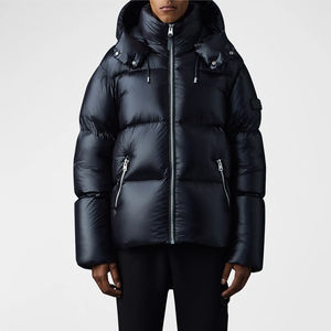 Venta al por mayor para los hombres chaqueta con capucha acolchada burbuja acolchada bombardero cálido a prueba de viento personalizado para el logotipo con diseño - Product Image 3