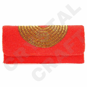 Bolso de mano de fiesta con cuentas personalizadas de oro rojo, bolso de noche de diseñador, bolsos de hombro para mujer, monederos y bolsos de lujo para fiestas - Product Image 1
