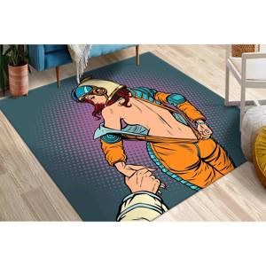 Tapis Astronaute Femme, Tapis Moderne Imprimé pour Salle à Manger, Tapis en Chenille - Product Image 2