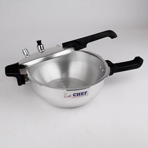 La mejor olla a presión de acero de aluminio 2 en 1 de 5 litros, olla Karahi aplicable a Gas de inducción con mango de baquelita para restaurantes - Product Image 3