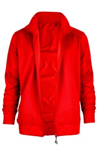 Chaqueta Deportiva para Hombre, Dos Capas de Forro Polar, 20% Lycra, 75% Algodón, 5% Poliéster, 250 GSM, Color Rojo - Product Image 3