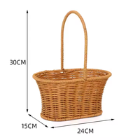 Panier à fleurs en rotin PP tressé à la main du Vietnam, design flexible, idéal pour la décoration de mariages, de fêtes ou de réunions, et le rangement - Vente chaude