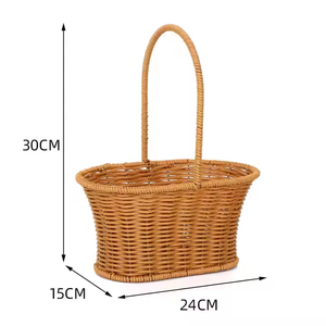 Venta caliente Vietnam tejido a mano PP cesta de flores de ratán boda fiesta o reunión decoración cestas de almacenamiento - Product Image 2