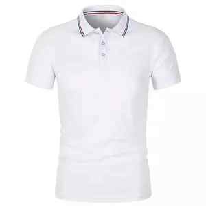 Alta calidad OEM hombres 100% algodón sólido ganchillo para camisa con bolsillo logotipo personalizado manga corta - Product Image 2