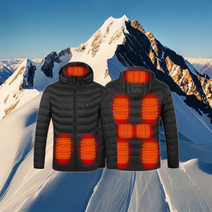 OEM Hiver 9 zones Vêtements légers unisexe Intelligent Keep Veste chauffante à capuche thermique Batterie non incluse Vestes pour hommes - Product Image 1