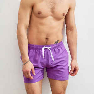 Pantalones cortos de gimnasio para hombre atléticos de color liso con cordón de poliéster de 145 gramos de verano al por mayor - Product Image 6