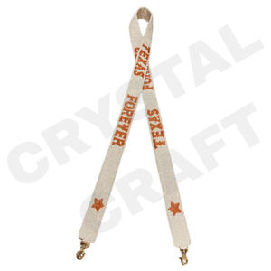 Crochet Em Orange perlé sac à main sangle personnalisé or blanc perle de rocaille sac sangles accessoires sacs spécial sac pièces accessoires - Product Image 4