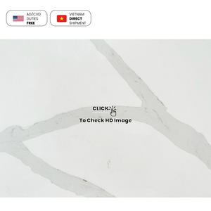 NV1005 Piedra de Cuarzo Calacatta Sutil, Piedra de Cuarzo Artificial Calacatta para Ingeniería Comercial, Losa de Encimera de Cuarzo Artificial - Product Image 3