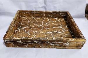 Haute qualité marbre forme rectangulaire couleur blanc et gris plateau de service Table décorer ustensiles de cuisine dîner utilisé pour mariage et fête - Product Image 4