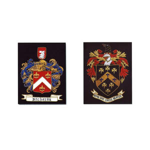 Insignias de Blazer de alta calidad 3D de tamaño personalizado, insignias de costura de etiqueta privada con cuentas bordadas a mano de alambre de lingotes de acabado pulido alto - Product Image 5