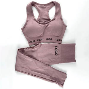 Custom Logo Solid Women's Yoga Activewear 2-Piece High-Waisted <b>Butt</b> <b>Lift</b> Flare Pants Set for Fitness Gym Wear - Product Image 3