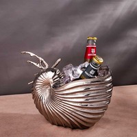 Seau à glace en aluminium de haute qualité avec pince, support de refroidissement de luxe pour vin et whisky, utilisation extérieure pour fêtes, capacité 5L, Zahid Export