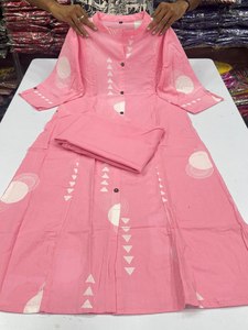 Conjunto de Cordón con Estampado Jaipur para Mujer, Corte en A |   Algodón Puro con Hermoso Borde para Ropa Étnica de Verano - Product Image 6