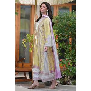 Conjunto de Camisa y Dupatta de Satén Paloma para Primavera/Verano - Product Image 3