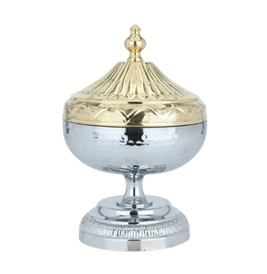 Decoración de Mesa para Ramadán Más Vendida, Base de Acero Inoxidable con Acabado Dorado Pulido y Brillante, Tazón para Dátiles - Product Image 2