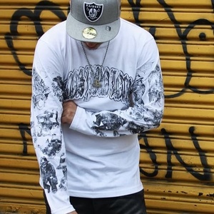 T-shirt décontracté pour homme en coton 100% tricoté, imprimé sérigraphié, streetwear, écologique, coupe classique, personnalisable OEM ODM - Product Image 2