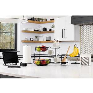 Porte-serviettes moderne en fer massif avec finition en poudre noire pour une organisation élégante de la table dans les hôtels et les maisons - Product Image 5