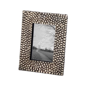 Antique Silver High Definition Metal <b>Photo</b> <b>Frame</b> Elegant Home Centerpiece for Tabletop or Wall <b>Mount</b> - Product Image 1