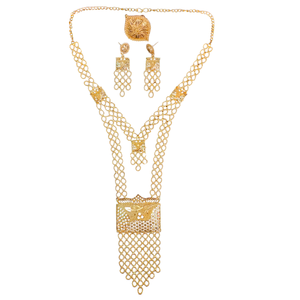 ชุดแหวนต่างหูสร้อยคอพร้อมทอง22K ชุดเครื่องประดับสไตล์หรูหรา - Product Image 1