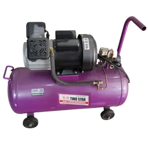 Minibomba compressora portátil, 220v de alta qualidade, 4.5hp, sem óleo, cabeças duplas, mini compressor de ar, bomba impulsionadora com 50 litros de tanque