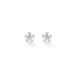 Pendientes de Diamantes en Oro Amarillo Floret Radiance para Mujer - Product Image 3