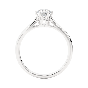 1 Carat Round Moissanite <b>Solitaire</b> Engagement <b>Ring</b> in <b>Silver</b> Elegant and Durable Jewelry Piece - Product Image 4
