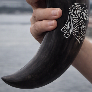PERFECT ENTERPRISES Corne à boire en corne de buffle véritable, design attrayant, polie, écologique, en forme de corne viking naturelle, artisanale - Product Image 5