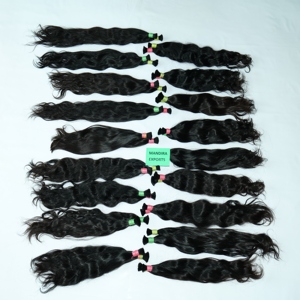 En gros 100% Naturel Remy Vierge Noir Sud Indien Temple Extensions de Cheveux Humains Lâche Vague Profonde Bouclés En Vrac - Product Image 4