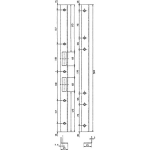 Security Angle Strike Plate 500mm Length 25mm Width 2mm Thickness Stainless Steel Matt Brushed 005/3127 SCHNEGEL <b>Storage</b> <b>Lockers</b> - Product Image 3
