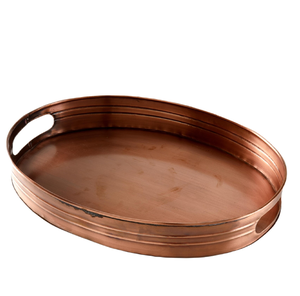 ถาดทองแดงทำมือดีไซน์ใหม่ถาดเสิร์ฟทองแดงเป็นมิตรกับสิ่งแวดล้อม - Product Image 3