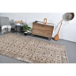 พรมขนแกะสี่เหลี่ยมสไตล์วินเทจสีน้ำตาลเบจ5.3X9.4ฟุตงานเย็บปะติดสำหรับวัยรุ่นห้องนั่งเล่นชุดพรมข้างเตียง - Product Image 5