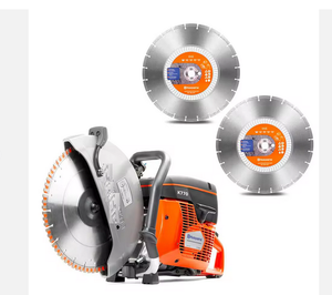 Scie à béton électrique K770 14 3,7 kW scellée en usine, lot de 2, 350 mm, avec lame diamantée compatible OEM - Product Image 3