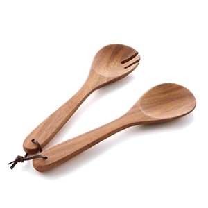 Juego de cucharas para servir platos hechos a mano de madera con acabado Laqcuered, la mejor calidad a un precio para Decoración de cocina y uso en restaurantes - Product Image 1