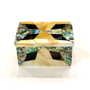 Vintage Marble Leather Jewelry <b>Box</b> Sophisticated Handmade Inlay Classic Decorative <b>Gift</b> <b>Box</b> for Necklaces Available for Sale - Product Image 4