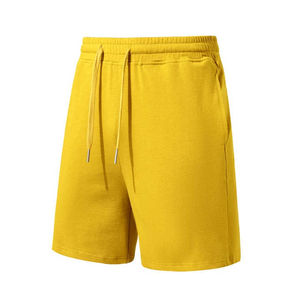 Short de gym personnalisé pour hommes 100% coton polaire de sport confort ceinture élastique motif solide style décontracté - Product Image 2