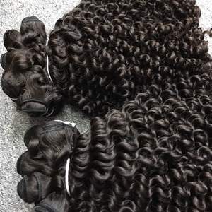 Produit de haute qualité trame de cheveux noir Jerry Curl paquet de cheveux vierges cheveux crus un donneur 150% densité pour les femmes - Product Image 4