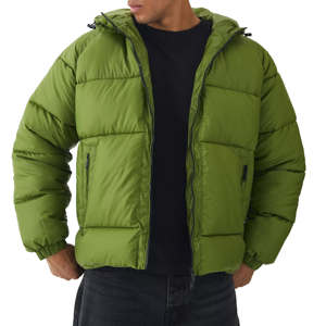 Puffer <b>Jacket</b> for <b>Men</b> Hooded Long Thin Front Casual <b>Summer</b> Waterproof Breathable Factory Price 2026 - Product Image 1