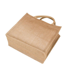 Vente en gros de sacs fourre-tout en jute écologiques et robustes personnalisés sac à main réutilisable de qualité supérieure à rayures unies - Product Image 2