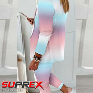 Women's Vintage Eco-Friendly <b>Blazer</b> Suits <b>Set</b> New 2 Pieces Denim Look Shawl Collar <b>Blazer</b> Pants <b>Set</b> Female Fashion 2026 Casual - Product Image 5