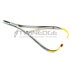 ที่ใส่เข็มทันตกรรมได้รับการรับรอง CE 14ซม. TC | คีมผ่าตัดด้ามทอง | เครื่องมือเย็บสแตนเลส - Product Image 3