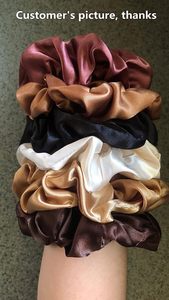Soft Custom Logo Elasticated 100% Silk <b>Hair</b> Ties <b>Hair</b> Accessories for Women OEM <b>Scrunchy</b> <b>Hair</b> Tie Made in Vietnam - Product Image 3