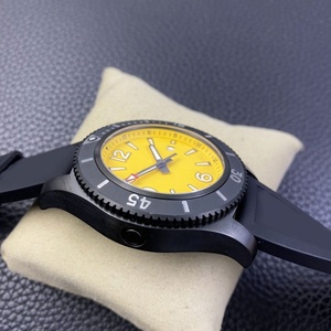 Montre mécanique pour hommes, jaune, étanche à 100M, bracelet en Silicone, montre de plongée automatique, lunette rotative, montre lumineuse de nuit - Product Image 6