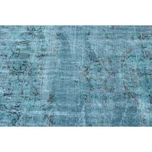 Alfombra Vintage de 5.9x8.9 pies (179x270 cm), Alfombra Turca con Borde Azul - Product Image 5