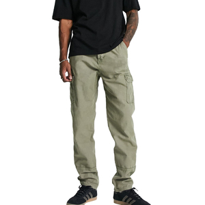 Pantalones Cargo informales para hombre, pantalones Cargo de calle personalizados para hombre, pantalones Cargo de algodón lavado holgados para hombre - Product Image 1