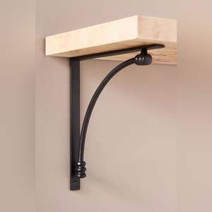 Soporte de estante de hierro Aspecto moderno Perfecto para estantes flotantes Dormitorio Oficina y almacenamiento de baño - Product Image 6